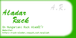 aladar ruck business card